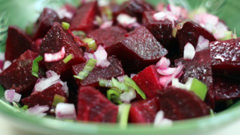 Beet Salad With Onion And Moroccan Harissa Dressing